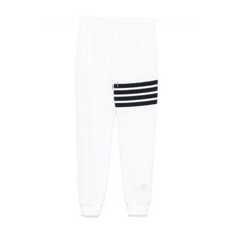 Thom Browne Classic 4-Bar Joggers - male - Thom Browne - Sweatpants - White - XL - Trousers