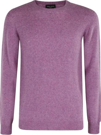 Roberto Collina Maglione girocollo in lana - Viola