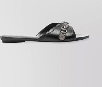 Balenciaga leather flat slippers