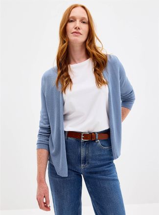 Contemporaine Womens Fluid-knit open-front Cardigan Sweater