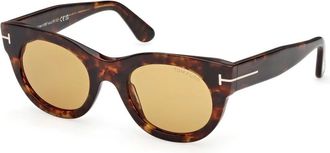Tom Ford Ft 1315 55E Zonnebrillen - Dames - Zonnebrillen - Bruin - 50 MM - Accessoires