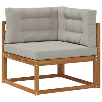 vidaXL Sof&aacute; Esquinero De Exterior Natural Vidaxl