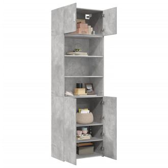 Berkfield Home Storage Cabinet Concrete Grey 70x42.5x225 cm Engineered Wood