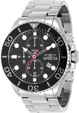 Invicta Pro Diver 50221 Herenhorloge - Quartz Uurwerk - Roestvrij Staal met Zwarte Wijzerplaat - 53 mm