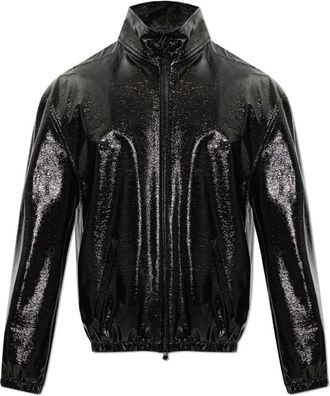 Courr&egrave;ges Jas met opstaande kraag - Heren - Zomerjassen - Zwart - L - Leer - Jassen