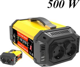 OEM Inversor De Onda Sinusoidal Pura De 500 W, 12 V-230 V, Para Sistemas Solares Y Dom&eacute;sticos, Tomas De Corriente Alterna, Puertos Usb Tipo C, Puertos Pv/