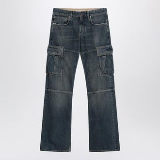Balenciaga Blue Cargo Regular Jeans With A Faded Effect