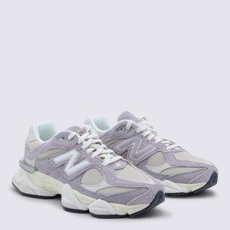 New Balance Mixed-Material Low-Top Sneakers - Purple