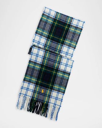 Polo Ralph Lauren Men & apos;s Plaid Cashmere Scarf