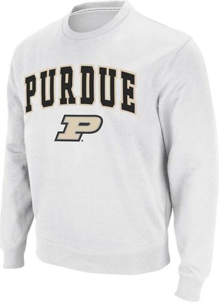 Colosseum Mens Colosseum White Purdue Boilermakers Arch & Logo Crew Neck Sweatshirt at Nordstrom, Size Xx-Large