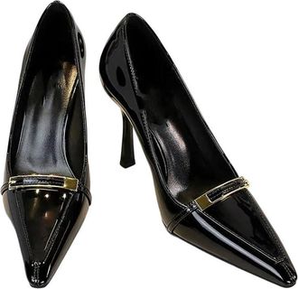 Generic Women Casual Stiletto Heel Pumps Fashion Buckle Detail Wedding Party Dress Shoes Black