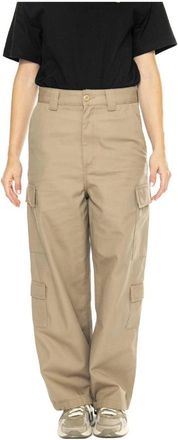 Carhartt Work in Progress Straight Broeken - Dames - Straight fit broeken - Beige - W27 - Katoen - Broeken