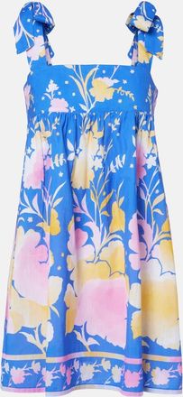 Juliet Dunn Floral cotton and linen minidress
