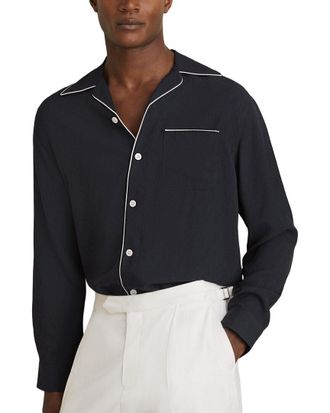 Reiss Josh Monogram Jacquard Shirt