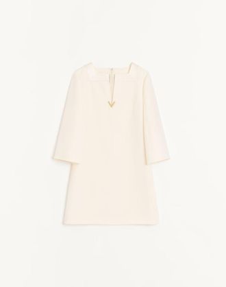 Valentino Crepe Couture Short Dress Woman IVORY 36