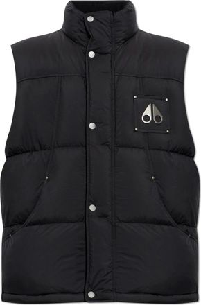 Moose Knuckles Gilet imbottito con applicazione logo - - Jackets - Uomo - Nero - L