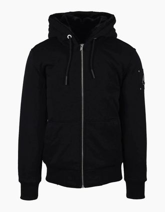 Moose Knuckles Mens Moose Knuckles Classic Bunny Hooded Full Zip Black - Size: 44