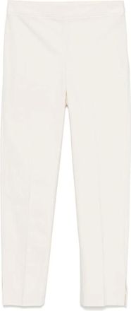 Brunello Cucinelli Brunello Cucinelli, Straight Trousers, female, White, Size: XS White Cotton Elasticated Waist Trousers