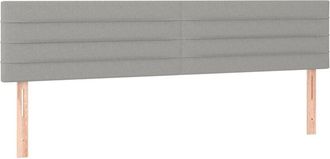 vidaXL Cabeceros 2 Unidades De Tela Gris Claro 80x5x78/88 Cm Vidaxl