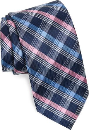 Tommy Hilfiger Cruz Plaid Tie in Navy/Pink at Nordstrom Rack