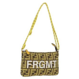 Fendi Pre-owned Zucca Canvas Accessory Pouch - Dames - Pre-owned - Geel - Maat: ONE Size