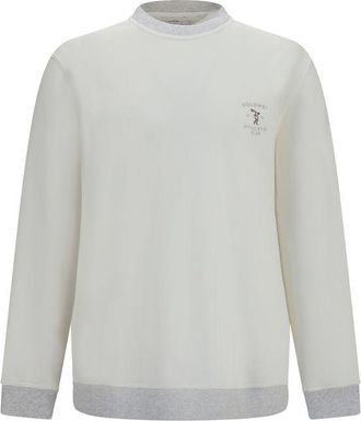 Brunello Cucinelli White Cotton Mens Sweatshirt
