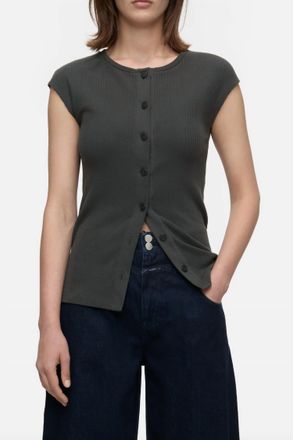 Closed Crewneck Ribbed T-Shirt In Irish Coffee