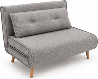 Home Heavenly Home Heavenly - Sof&aacute; Cama Pegaso, Convertible 2 En 1, Apertura F&aacute;cil, Con Coj&iacute;n Capiton&eacute; Y Patas De Madera, 120x81x82 Cm. Color: Gris