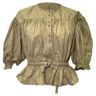 Ulla Johnson Minnie Blouse in Yellow Cotton