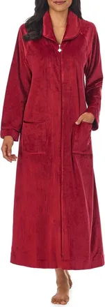 Eileen West Zip-Up Longline Robe in Wine at Nordstrom, Size Large/x-Large