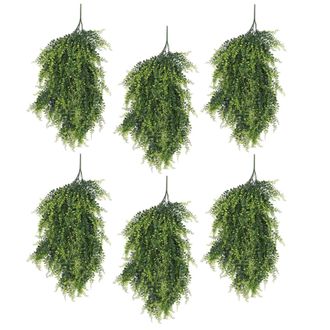 Leaf Artificial Hanging Trailing Plant UV Fire Resistant Foliage Plant 85cm Pack of 6 in Green
