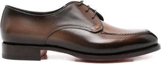 Santoni Business Shoes, male, Brown, Size: 6 1/2 US Two-tone Derby Shoes