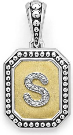 Lagos Signature Caviar Initial Enhancer in Two-Tone S at Nordstrom
