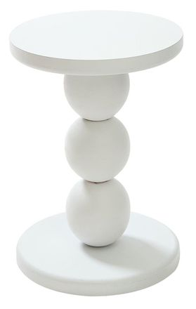 Nordlys Table Appoint End of Sofa Wooden Round Table in White