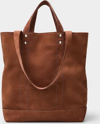 Marni Mens Large tobacco suede tote bag