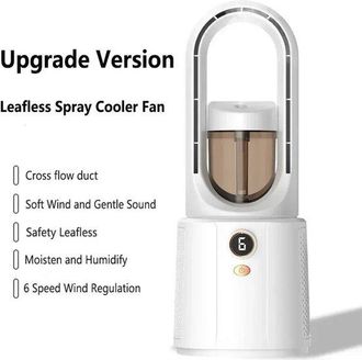 No Brand Enfriador Y Humidificador De Aire - Ventilador De Mesa - Humidificador Y Enfriador De Aire - Ventilador Usb - Aire Acondicionado Para Dormitorio