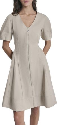 DKNY Lantern Silky Stretch Poplin Dress