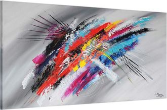 OEM Monica Mirafiori 100% Pintado A Mano Cuadro Multicolor 140x70cm Cuadro Pintado A Mano Pintura Acr&iacute;lica Cuadro Acr&iacute;lico De Gran Tama&ntilde;o Arte Moderno Cua