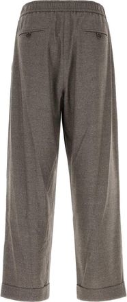 Giorgio Armani Mens Virgin Wool Blend Trousers Gray Cashmere