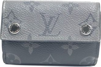 Louis Vuitton Black Gray Monogram Eclipse Canvas Wallet (Tri-Fold) (Pre-Owned)