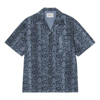 Carhartt Work in Progress S/S Snake Camo Shirt Velvet Blue I036275-3QB-GD