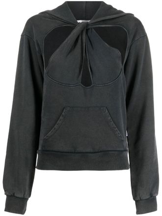 Coperni Uitgesneden hoodie - Zwart