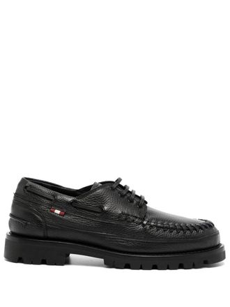 Bally leather ridged derby-shoes - men - Leather - 39.5 - Black