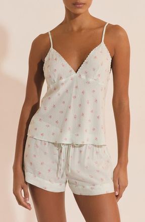 Etam Olivya Caraco Pajama Camisole in Imp Fond Vert at Nordstrom, Size X-Large