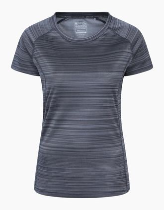 Mountain Warehouse Womens Mountain Warehouse Womens/Ladies Endurance Striped T-Shirt - Grey - Size: 12
