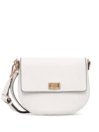 Geox Flavie leather crossbody bag - women - Polyester/Calf Leather/Calf Leather - One Size - White
