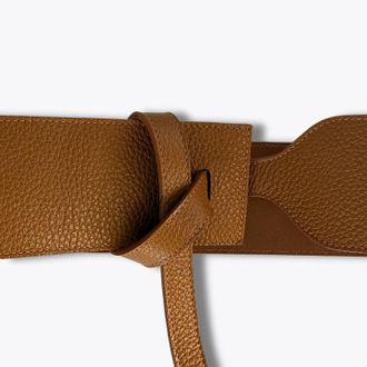 Florez jeans Womens Tandil Wrap Leather Belt In Caramel