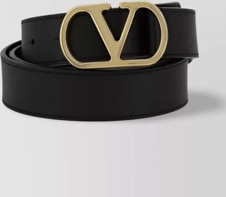 Valentino Garavani leather belt adjustable gold-tone buckle