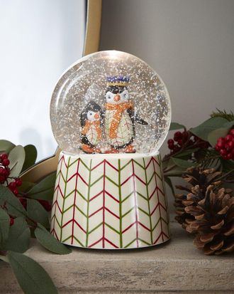 Spode Kit Kemp Skating Penguin Snow Globe