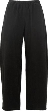 Apuntob Fine-Corduroy Elastic Drawstring Wide-Leg Pants